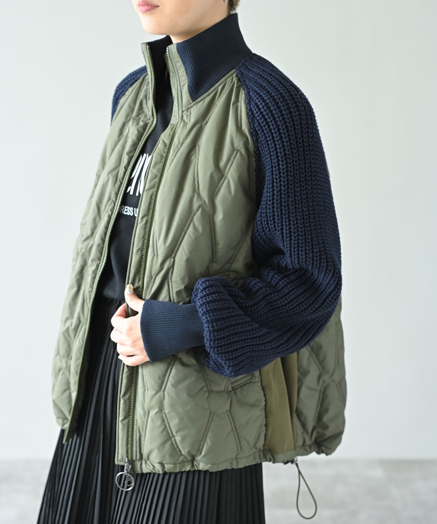 Quilted knit docking short coat | HERENCIA(ヘレンチア) | HERENCIA (ヘレンチア) |  ONLINE STORE【公式】