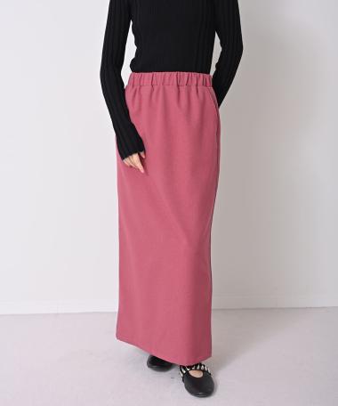 HERENCIA / Serge stretch narrow skirt