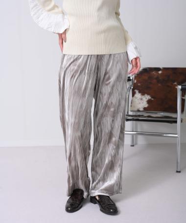 HERENCIA / Embossed velour pants